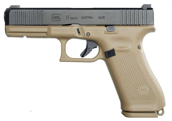 Pistole Glock 17 Gen5 9mm Para FS FXD FR COYOTE