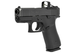 Pistole Glock 43X 9mm Para Rail / MOS / FS Black mit montiertem RMSc Shield Red Dot