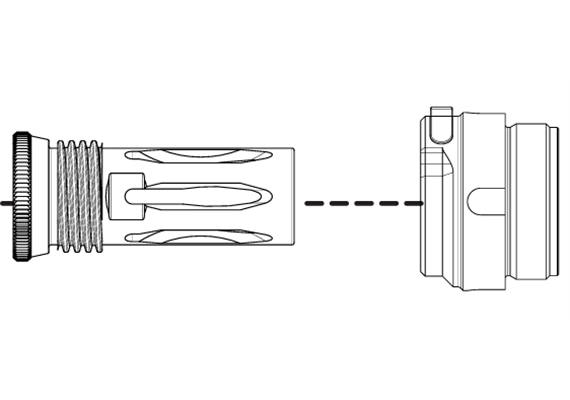 Brügger & Thomet HUB Adapter B&T QDM MARS QD Titan für PRINT-X Schalldämpfer