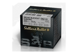 Patrone Sellier & Bellot 300BLK/ 300AAC Subsonic 200 gr