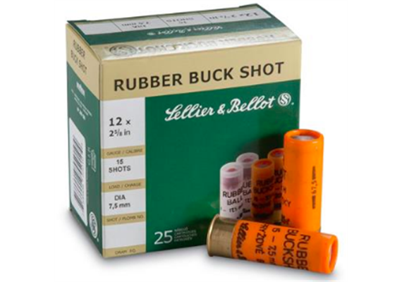 Sellier & Bellot 12/67.5 Rubber BuckShot 25 Schuss