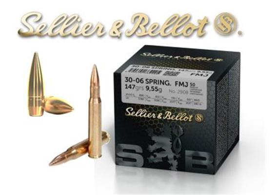 Sellier & Bellot 30-06 FMJ 147grs / 9.55G 50 Schuss