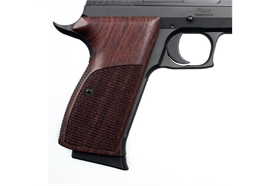 Griffschale Hogue Wood Grip SIG P210 American, Rosewood mit Fischhaut