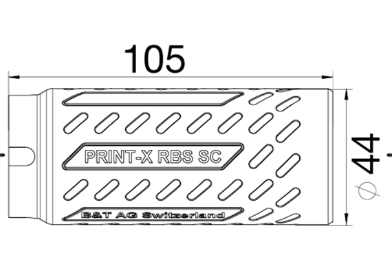 Schalldämpfer B&T Brügger & Thomet PRINT-X RBS Sub Compact 5.56mm Titan