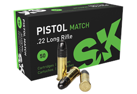 SK PISTOL MATCH .22LR 50 SCHUSS